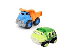 Green Toys Recycle Truck Plush & Orange Dump Truck Bundle