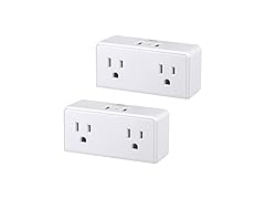 Clear Power 2-outlet wall-taps with USB charging