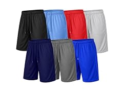 5Pk Asst Mens Active Mesh Shorts