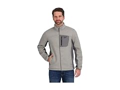 Reebok Men Mock Neck Zip-up Textured Fleece Jacket