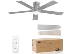 52 Ceiling Fan w/ Light & Remote- Silver