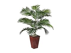 Areca Palm with Bamboo Vase Silk Plant
