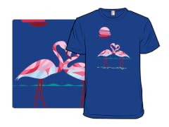 Flamingos in a Romantic Mood