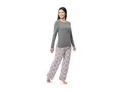 Fruit of Loom Jersey PJ Set (M) Gray
