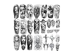 ODTEAHA  Large Chicano Temporary Tattoos