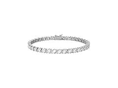 Amazon Essentials Cubic Zirconia Wave Bracelet