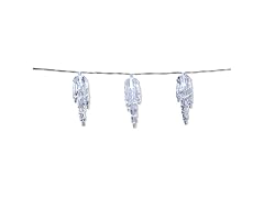 Abbott Collection Fairylite 10-Light Icicle White String Lights (Battery Powered), Clear