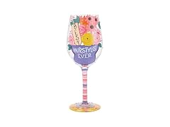 Designs by Lolita Best Hairstylist Ever Hand-Painted Wine Glass 15 oz.