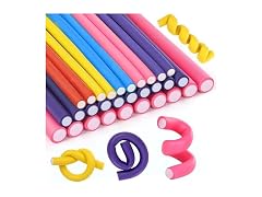 Pinkiou Flexi Rods Heatless Curlers 30 Count
