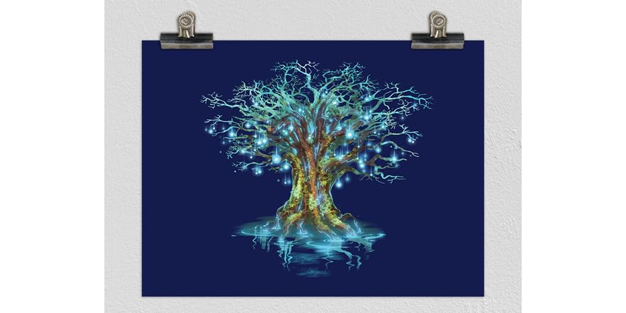 Ac Rune On Tree Rune Tree Poster