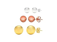 14K Solid Gold Ball Stud Earrings