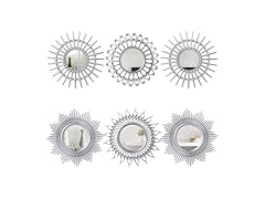 6 Pc Sun Mirrors for Wall Décor
