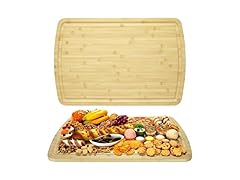 30" x 20" Extra Large Bamboo Cutting Board for Kitchen
