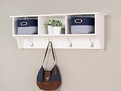 60" Hanging Entryway Shelf, White