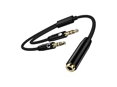 2-in-1 Y Aux Splitter Audio Cable Cord