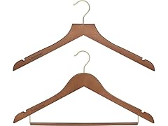 Sukkiri Homu Wooden Hanger Set for Closet - 30 Pack