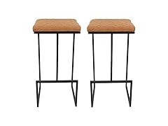 LeisureMod Quincy Bar Stool Set of 2