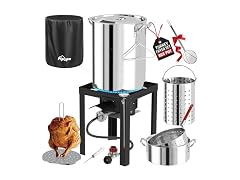 Pipopa 30QT & 10QT Stainless Steel Turkey Fryer