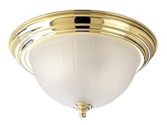 3-Light Close-To-Ceiling, Polished Brass