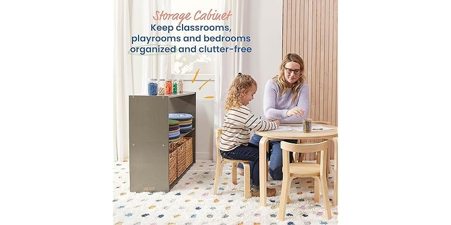ECR4Kids Streamline 2-Shelf Storage Cabinet
