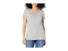 Hanes Women (XL) T-shirt Dada Gray Peach Heather