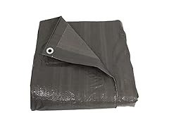 Sunnydaze 9 x 12 Foot Plastic Reversible Tarp, Gray