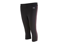 Black/KnockoutPink SidePiped Capri Tight