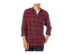 Amazon Essentials Men (XS) Shirt Red Plaid