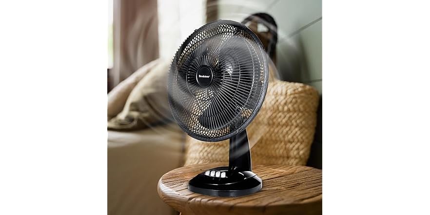 Brookstone 12-Inch Oscillation Desk Fan