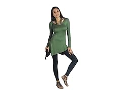 Asymmetrical tunic top, Olive