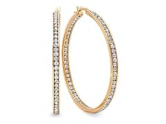 Ladies Cz Hoop Earrings