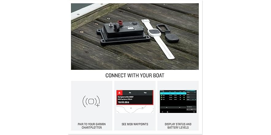(NEW) Garmin OnBoard Mob Tag, Wireless