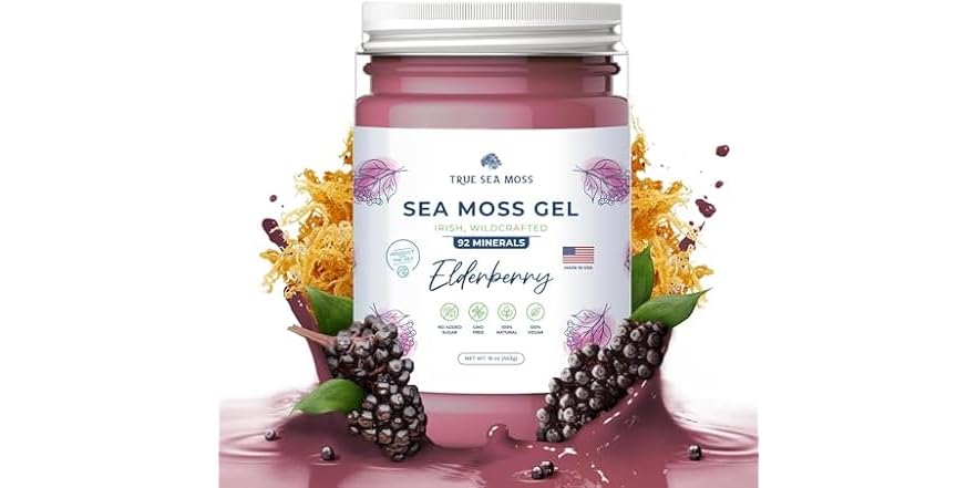 Elderberry Fusion Sea Moss Gel   16oz main image 1