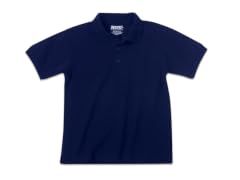 Boys Short Sleeve Polo - Navy - (4-7)