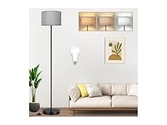 TOBUSA 65’’ Tall Floor Lamp with Grey Shade