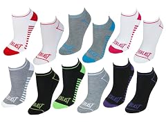 Everlast Women's No Show Socks, 12 Pairs