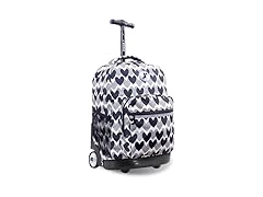 J World Sunrise Rolling Backpack, Heart Dot