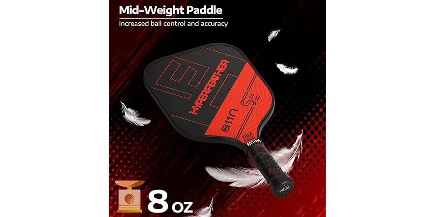 A11N HyperFeather R Pickleball-Schläger-Set – 2 Paddel, 4 Bälle & Rucksack – Perfekt Für Einsteiger!