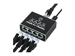Ethernet Splitter 1 to 4 1000Mbps High Speed Either Network Splitter