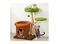 Cute Cat Tree with Scratching Posts, Bed & Condo