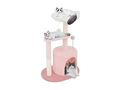 Athena Collection Small Cat Tree Condo with Sisal Scratching Post