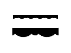 CTP Black Stylish Scallops EZ Border Bulletin Board Border
