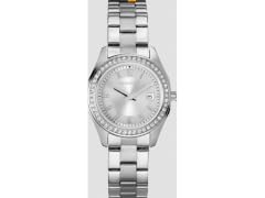 Caravelle by Bulova Silver Dial Leather Dress