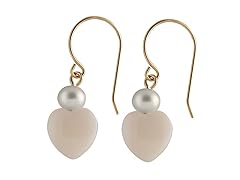 Heart Mother Of Pearl Earrings