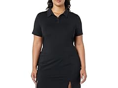 Women's Tech Stretch Tennis Tee Black (M)