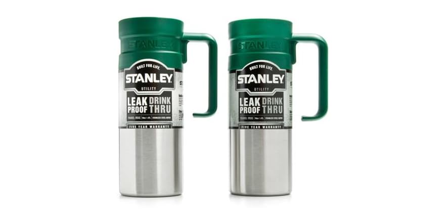 Stanley 16oz. Stainless Steel Leak-Proof Travel Mug - 2 Pack