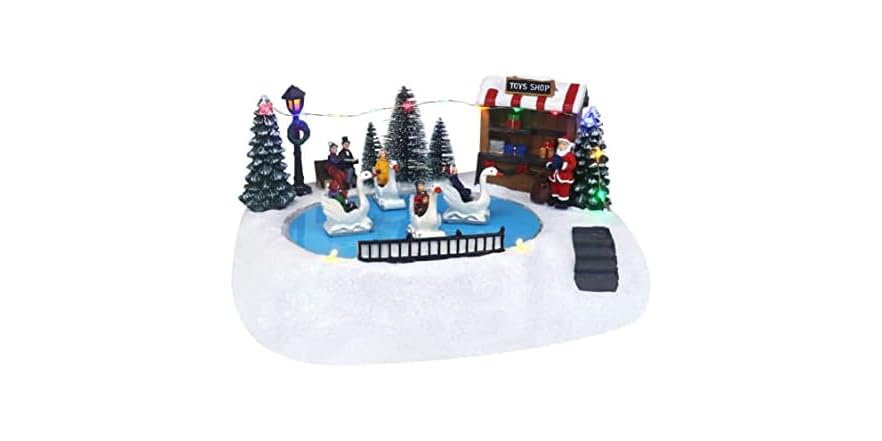 Christmas Village Tabletop Skating Rink