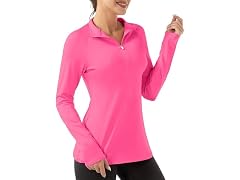Fkeep Women Polo Shirts Long Sleeve UPF 50+ V Tops