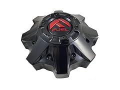 Fuel 1PC FUEL 8LUG CAP- GLOSS BLACK/RED