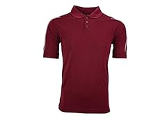 adidas Mens ClimaLite 3-Stripe Cuff Polo